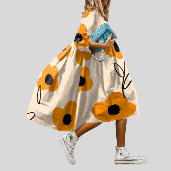 Böhmisches Geblümtes Sommerkleid | Midi