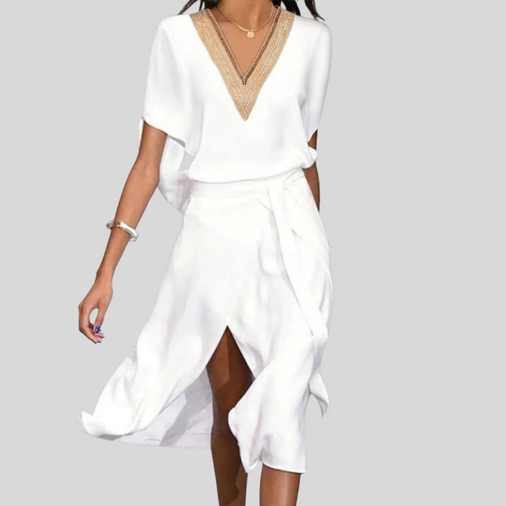Weiße Sommerkleid | Midi