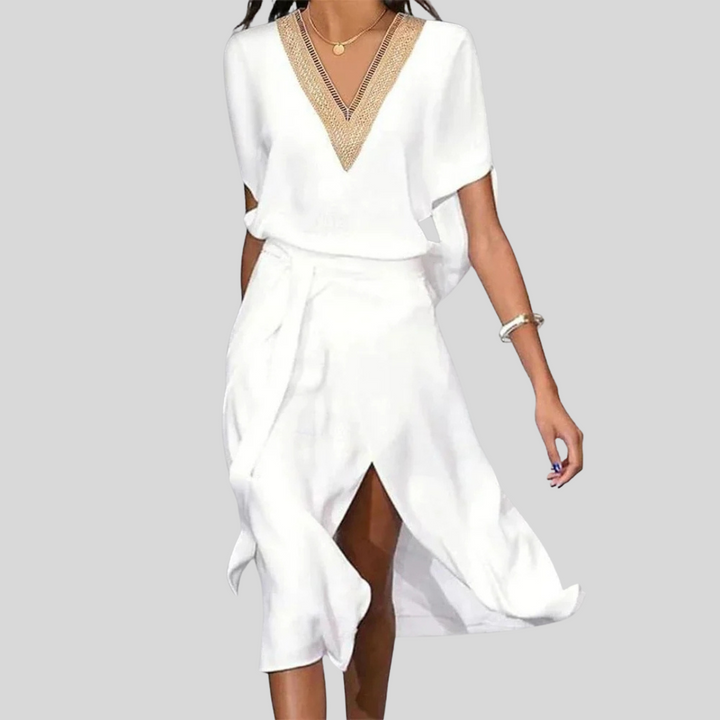 Weiße Sommerkleid | Midi