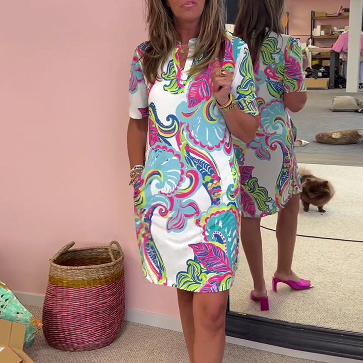Lässiges Bedrucktes Sommerkleid | Mini