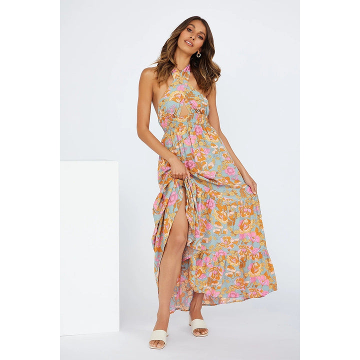 Elegantes Langes Kleid mit Schlitz und Rückenfrei | Maxi