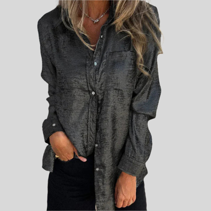 Elegantes Bluse mit Knopfleiste | Langarm