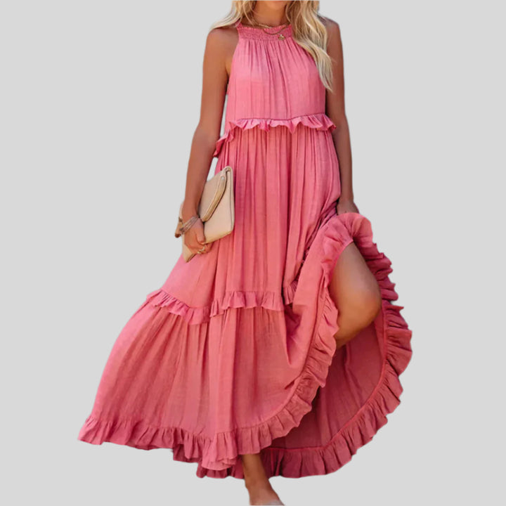 Elegantes Ausgestelltes Ärmelloses Kleid | Maxi