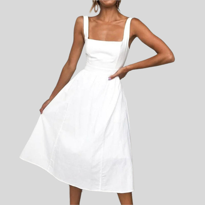 Stylisches Ärmelloses Sommerkleid | Midi