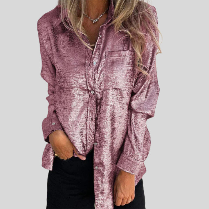 Elegantes Bluse mit Knopfleiste | Langarm