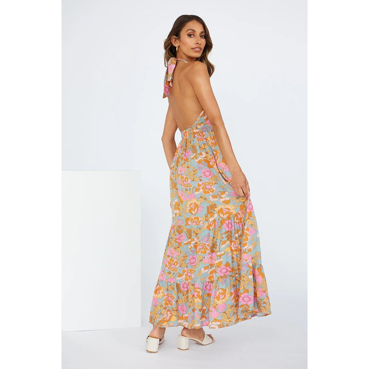 Elegantes Langes Kleid mit Schlitz und Rückenfrei | Maxi