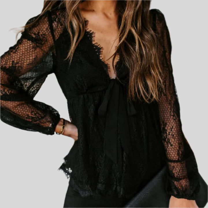Elegante Bluse mit Langen Ärmeln | Dirndl