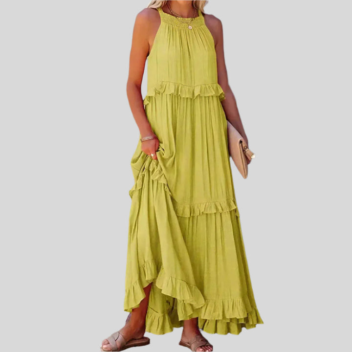 Elegantes Ausgestelltes Ärmelloses Kleid | Maxi