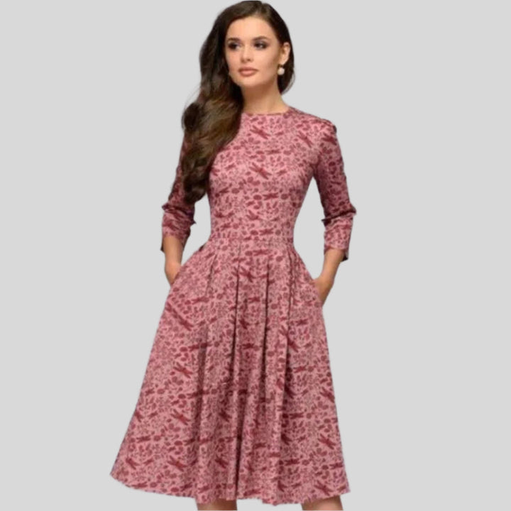 Blumenmuster Sommerkleid | Midi