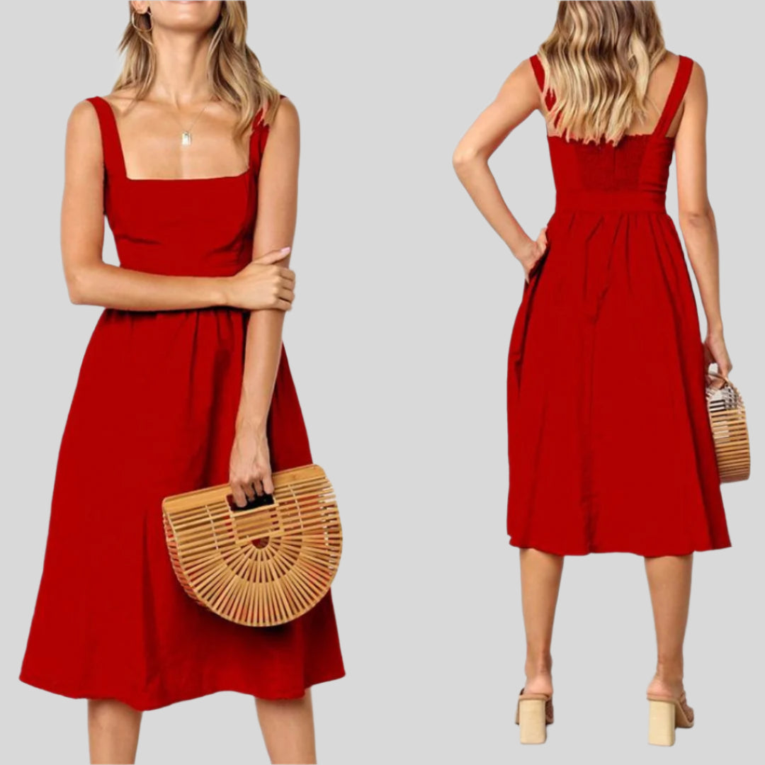 Stylisches Ärmelloses Sommerkleid | Midi