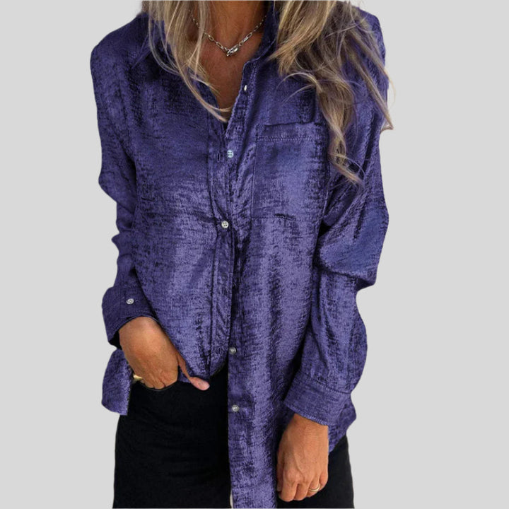 Elegantes Bluse mit Knopfleiste | Langarm