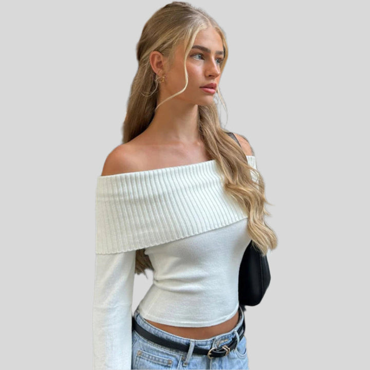 Elegantes Langarmshirt | Schulterfrei