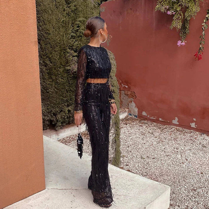 Pailletten Top Und Hose | Elegant