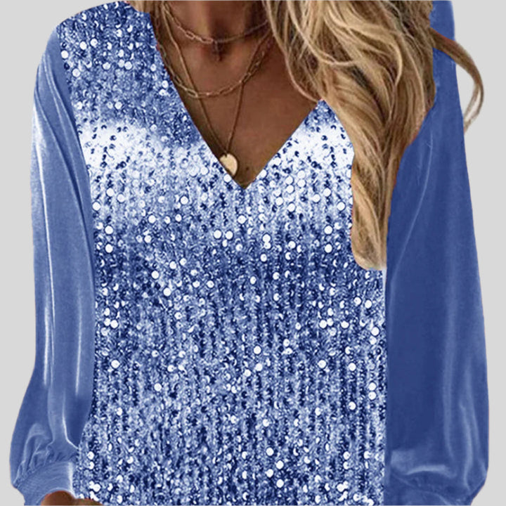 Klassische Glitzerbluse | Trendy