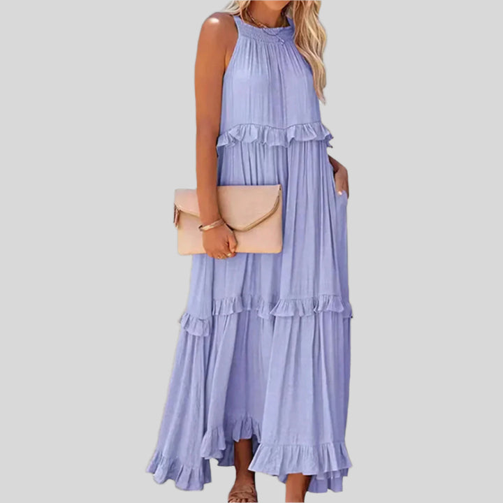 Elegantes Ausgestelltes Ärmelloses Kleid | Maxi
