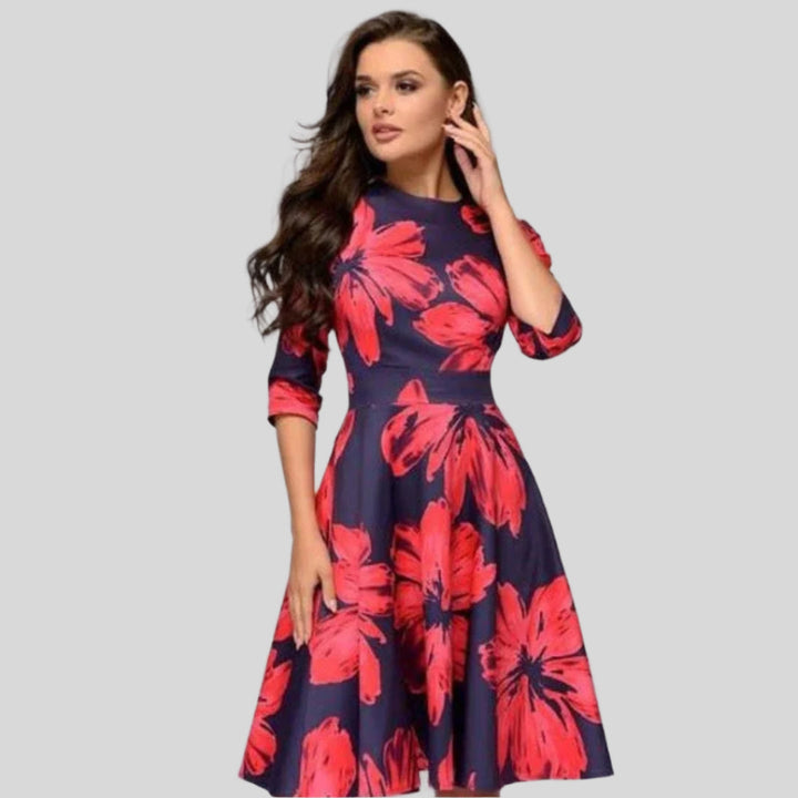 Blumenmuster Sommerkleid | Midi