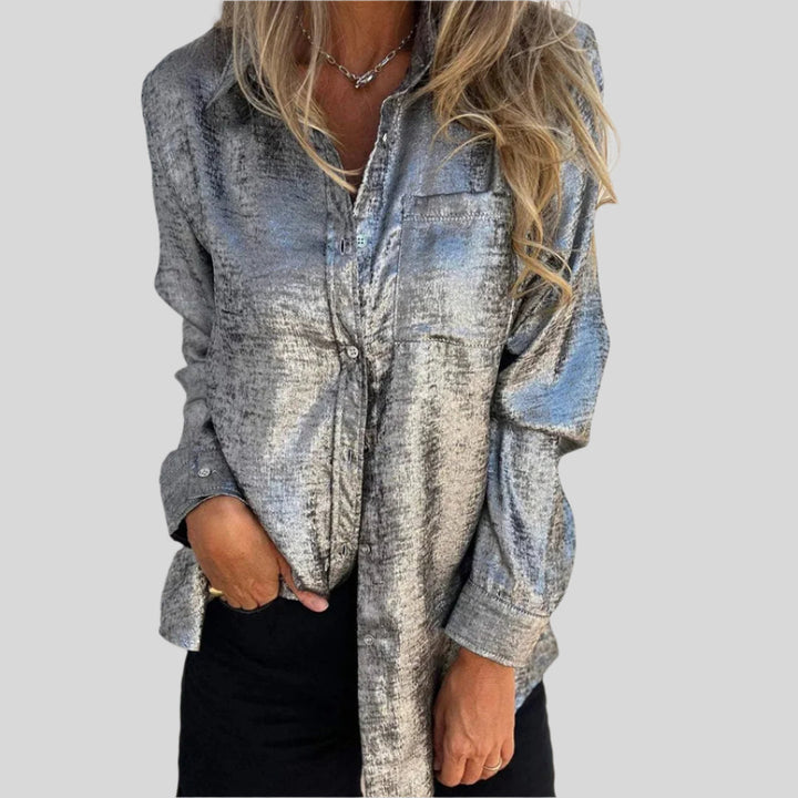 Elegantes Bluse mit Knopfleiste | Langarm
