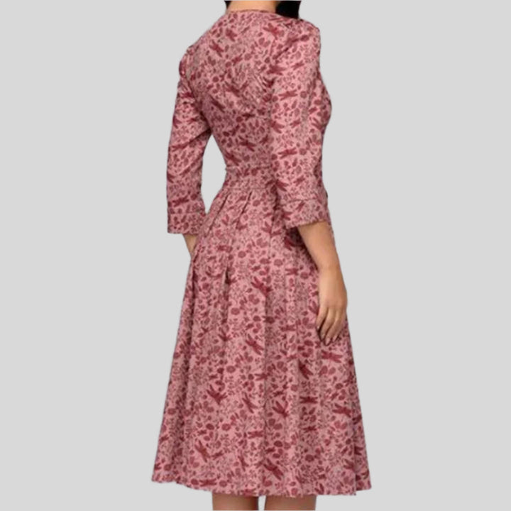 Blumenmuster Sommerkleid | Midi
