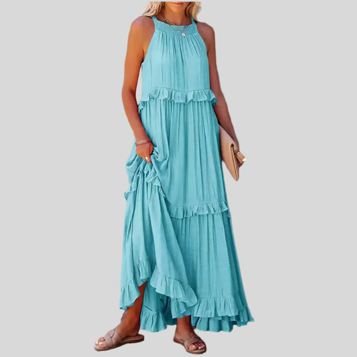 Elegantes Ausgestelltes Ärmelloses Kleid | Maxi