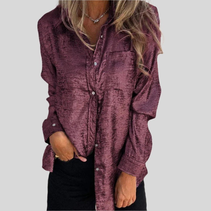 Elegantes Bluse mit Knopfleiste | Langarm