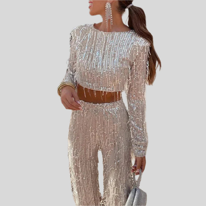 Pailletten Top Und Hose | Elegant