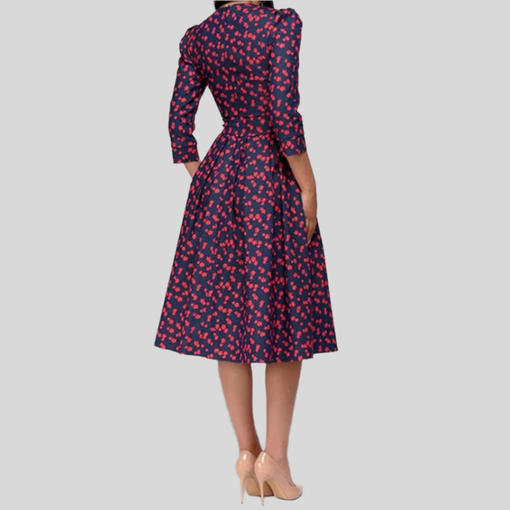 Blumenmuster Sommerkleid | Midi