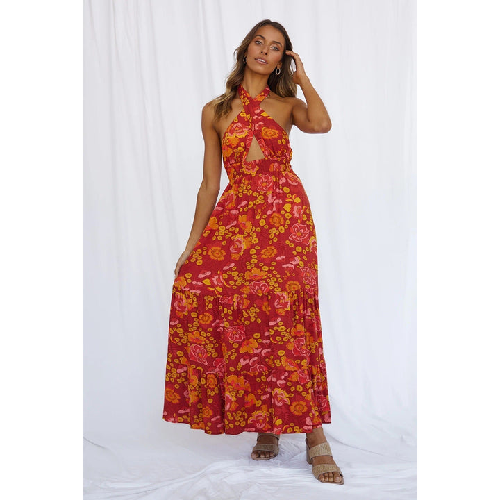 Elegantes Langes Kleid mit Schlitz und Rückenfrei | Maxi