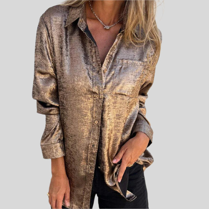 Elegantes Bluse mit Knopfleiste | Langarm