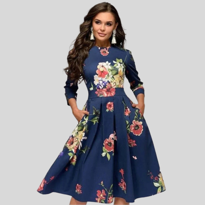 Blumenmuster Sommerkleid | Midi