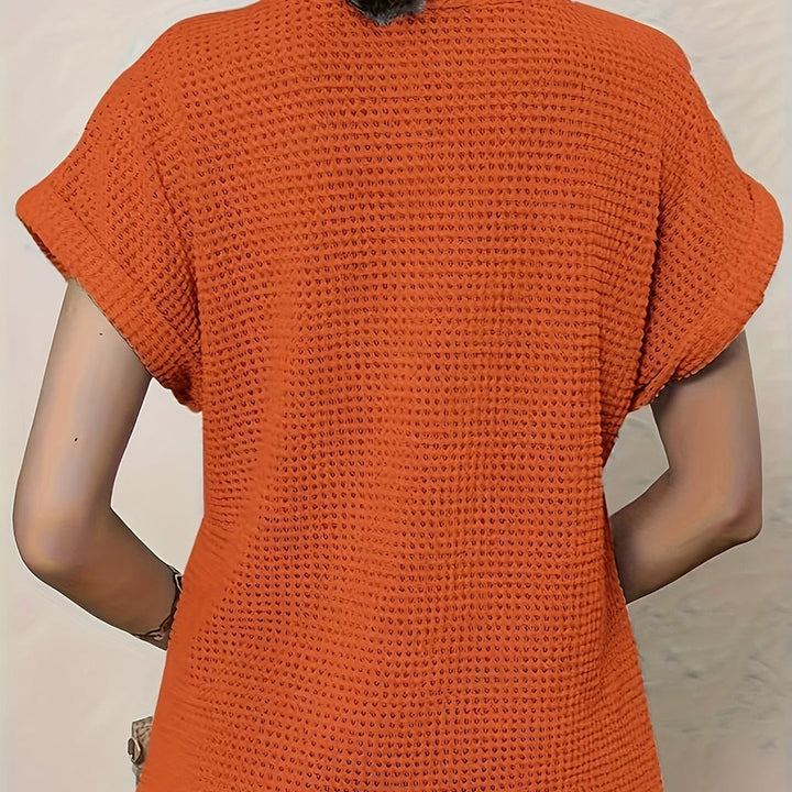 Langärmliges Stricktop | V-Ausschnitt