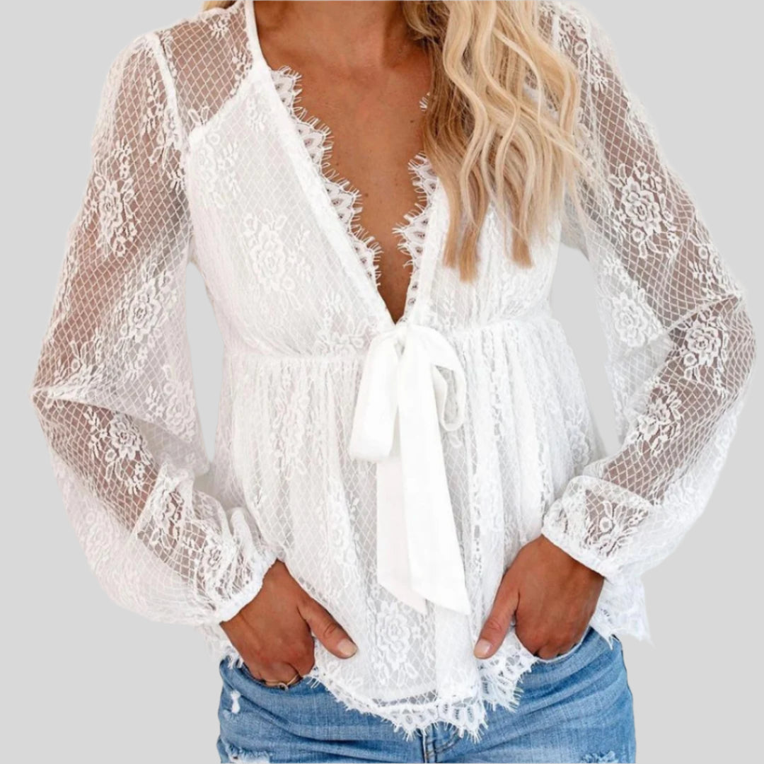 Elegante Bluse mit Langen Ärmeln | Dirndl