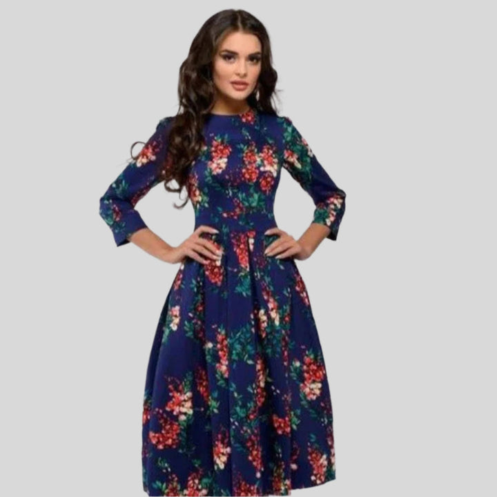 Blumenmuster Sommerkleid | Midi