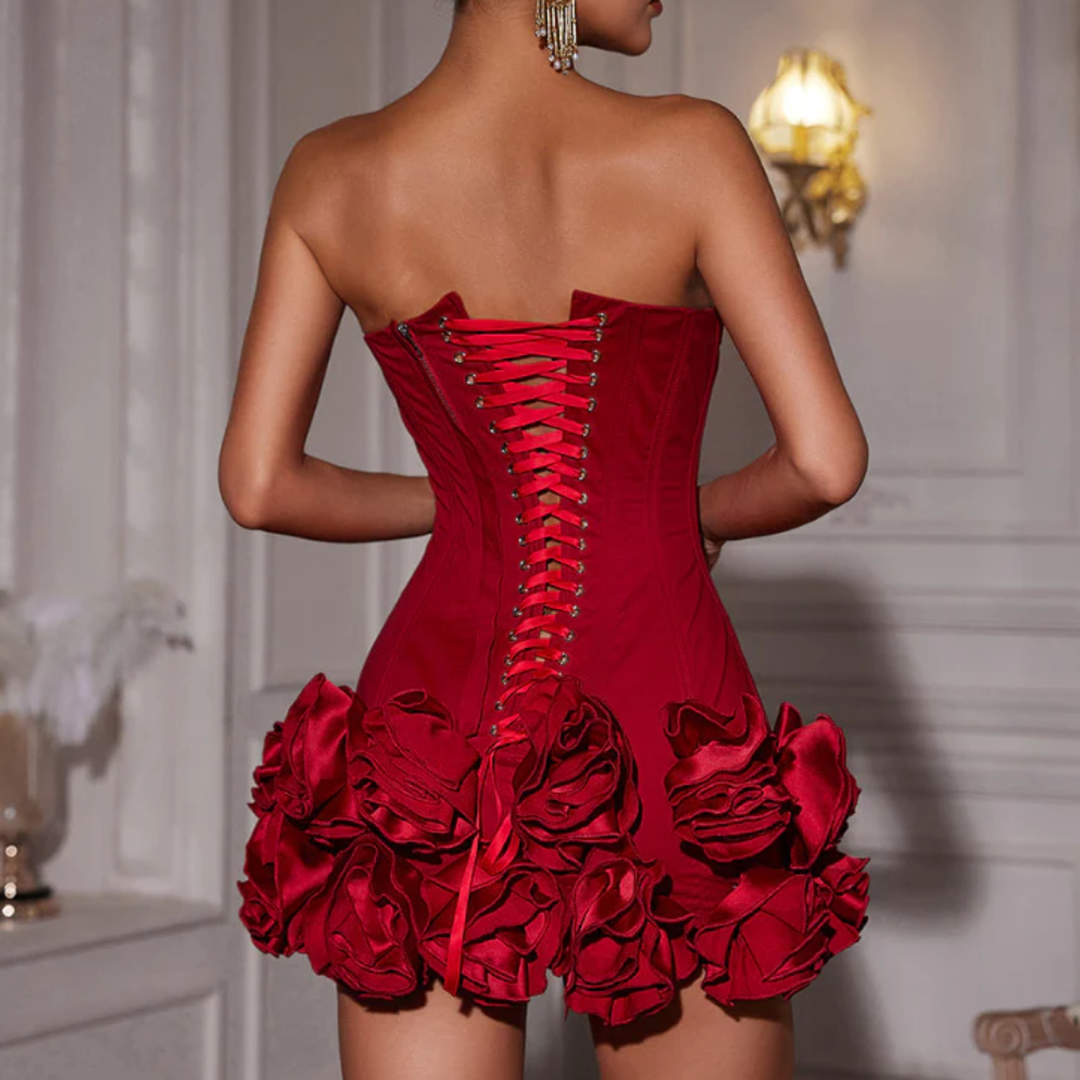 Damen Trägerloses Minikleid | Sommer