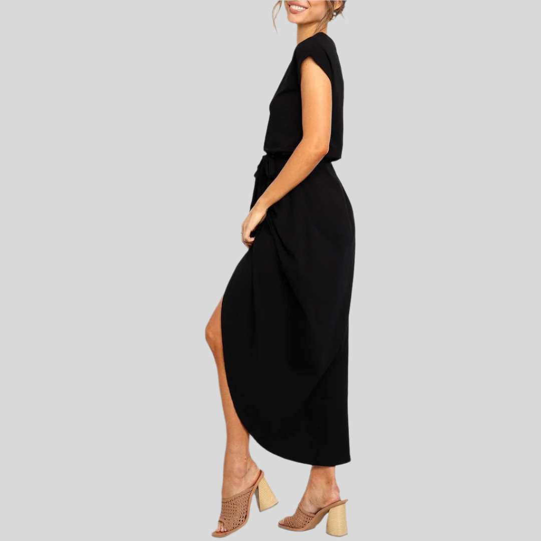 Kurzarm Sommerkleid | Midi