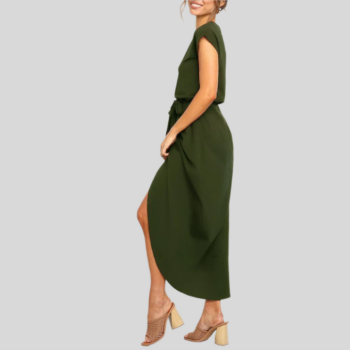 Kurzarm Sommerkleid | Midi