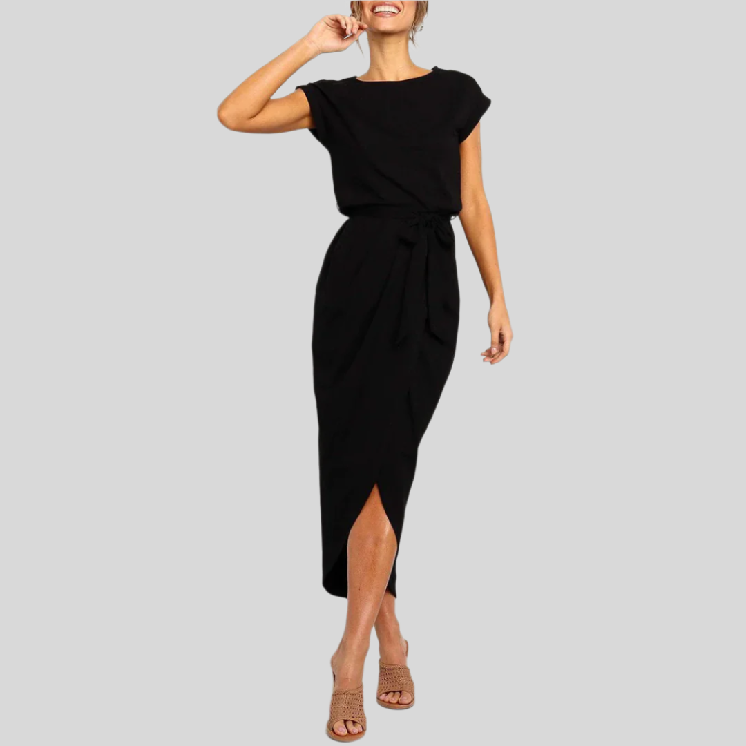 Kurzarm Sommerkleid | Midi