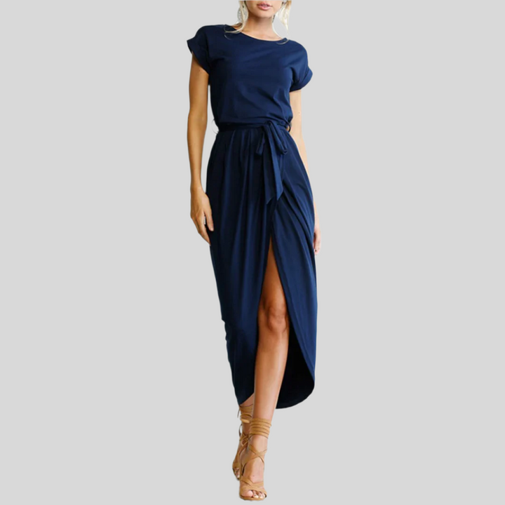 Kurzarm Sommerkleid | Midi