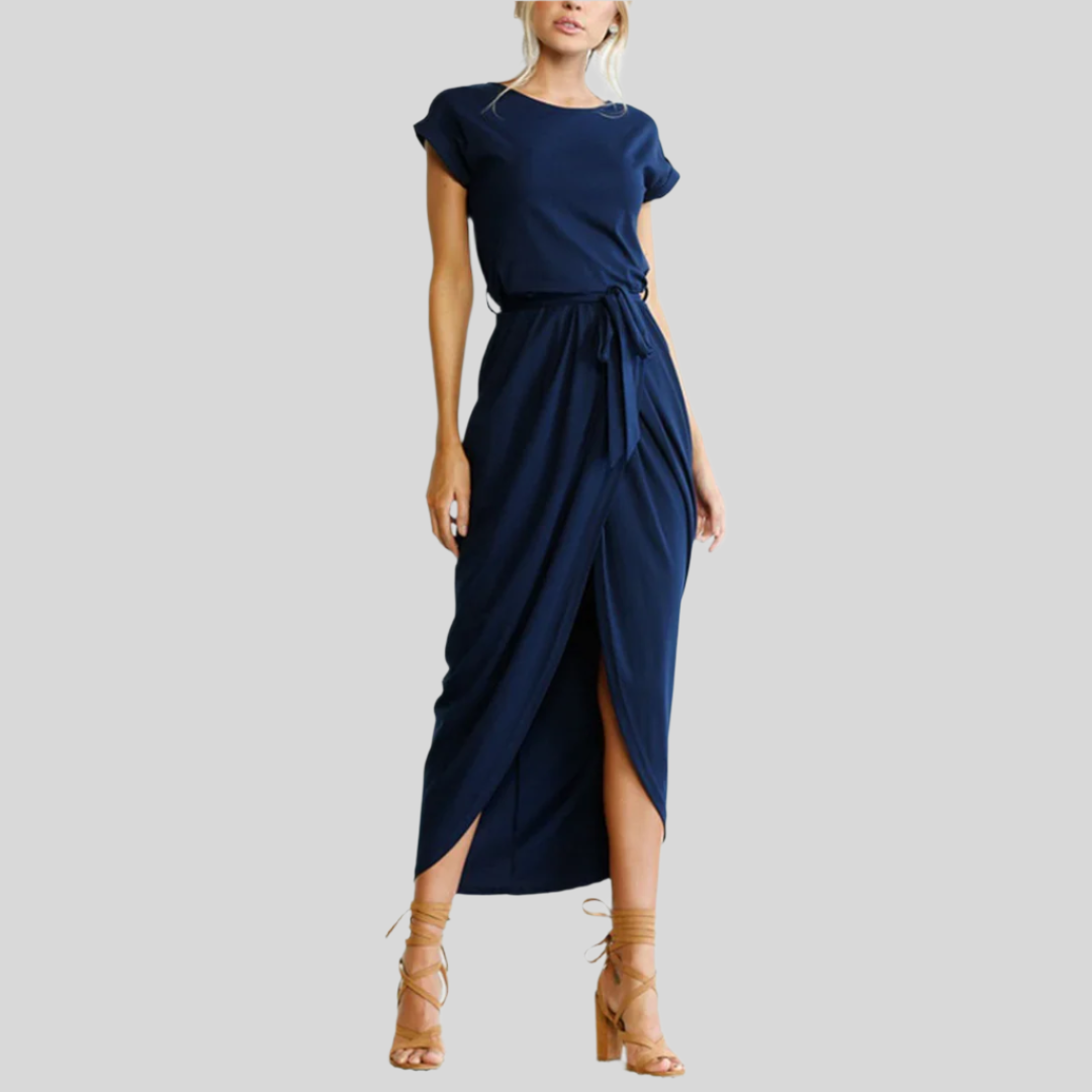 Kurzarm Sommerkleid | Midi
