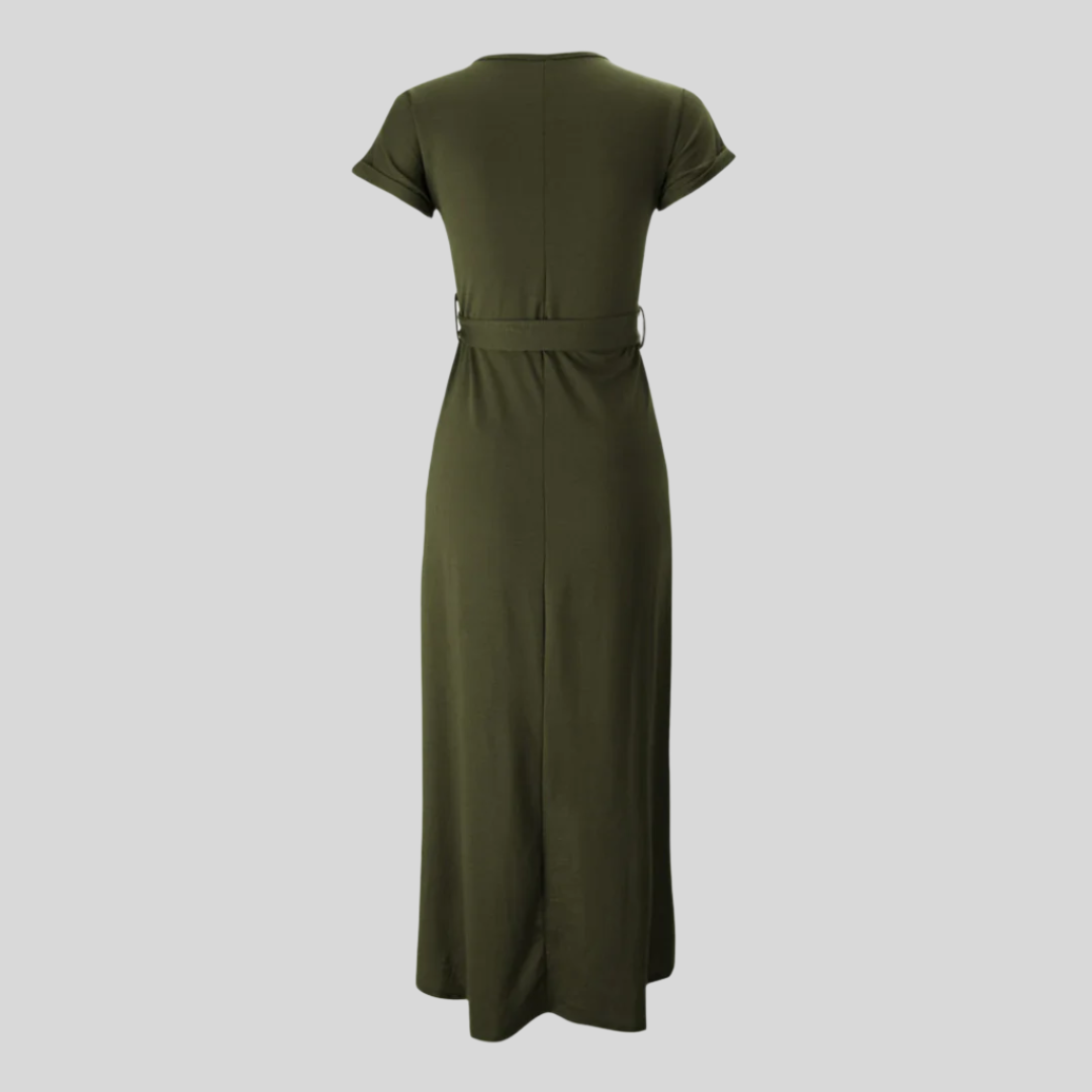 Kurzarm Sommerkleid | Midi