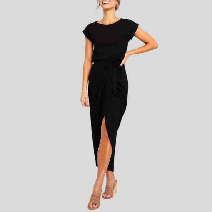 Kurzarm Sommerkleid | Midi