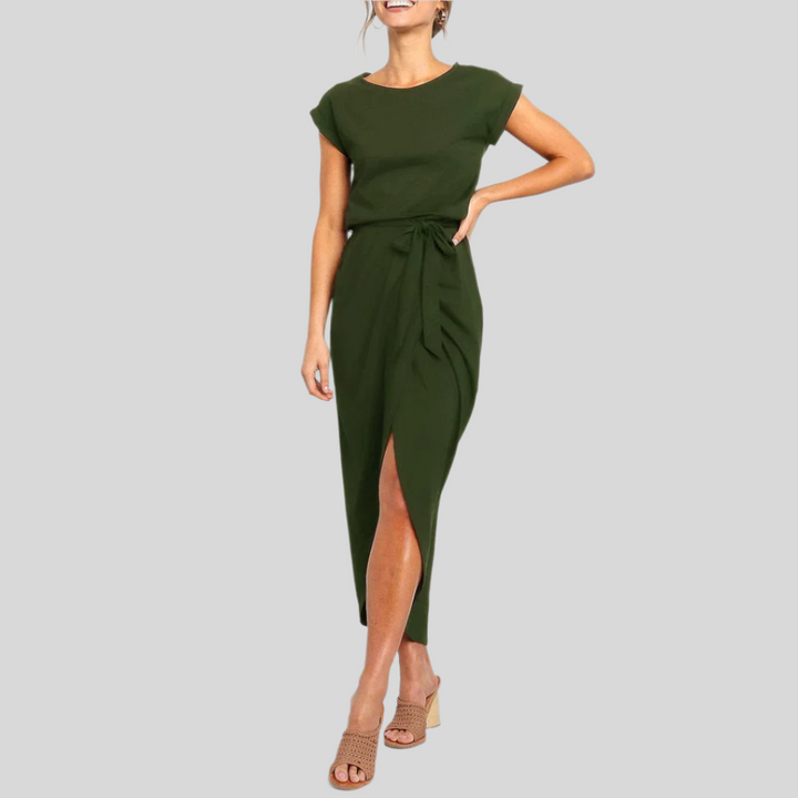 Kurzarm Sommerkleid | Midi