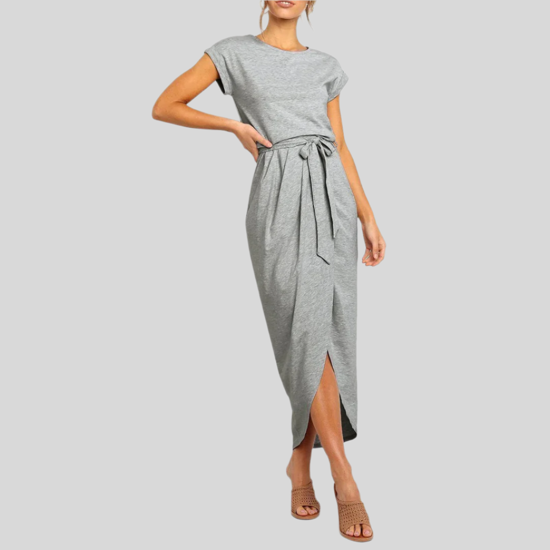 Kurzarm Sommerkleid | Midi