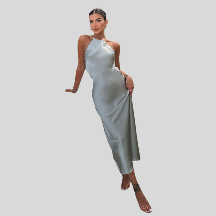 Halter-Ausschnitt Elegantes Kleid | Maxi