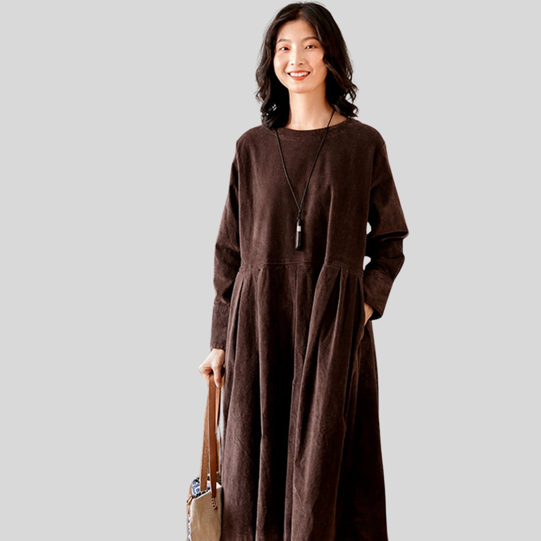 Rosalind | Damen Schickes Cordkleid | Midi