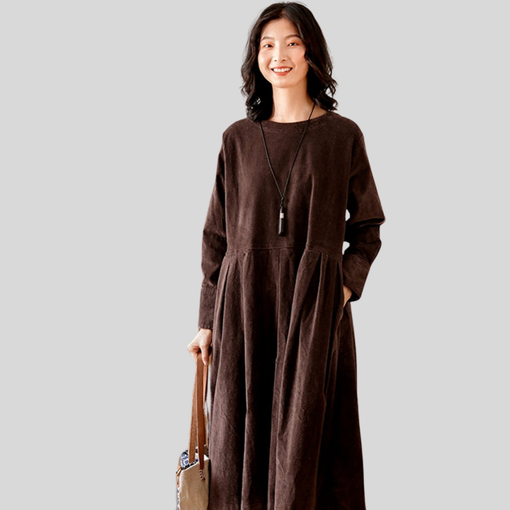 Rosalind | Damen Schickes Cordkleid | Midi