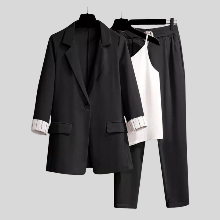 Cassiven | Damen Modernes Dreiteiliges Set | Leichtgewicht