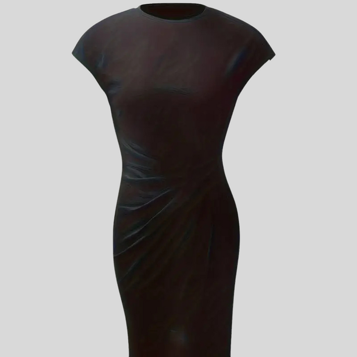 Elegantes Rundhalskleid | Midi