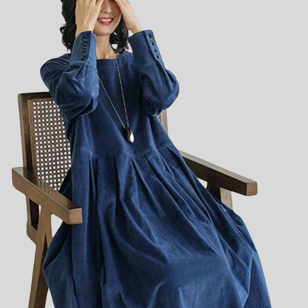 Rosalind | Damen Schickes Cordkleid | Midi