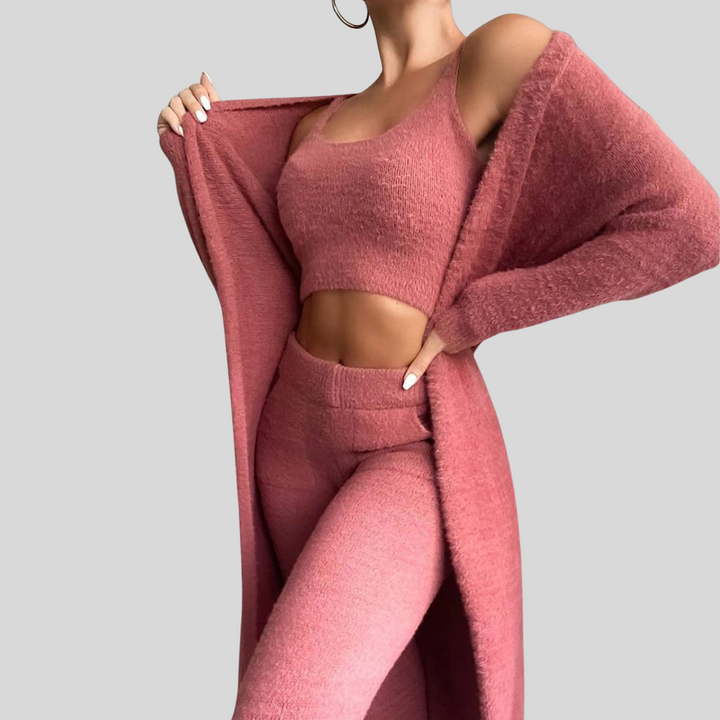 Marlowe | Damen Elegante Dreiteiliges Setz | Schlanke Passform