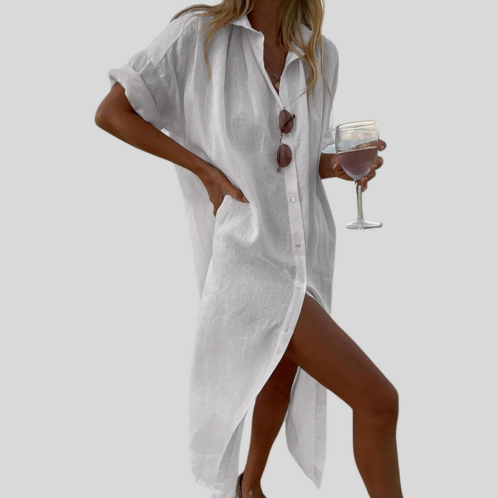 Elegantes Sommer-Hemdkleid | Midi